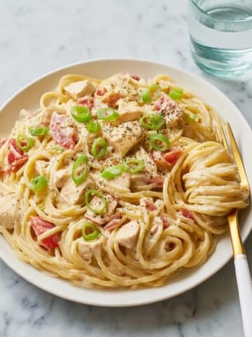 Creamy Chicken Spaghetti with Rotel Tomatoes and Green Chiles Recipe