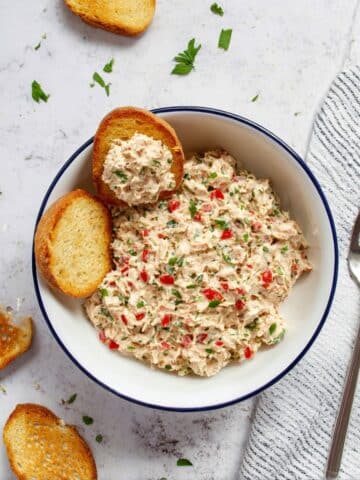 Creamy Tuna Salad with Red Bell Pepper and Fresh Herbs Recipe