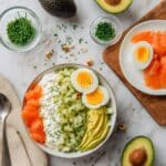 Cottage Cheese Salad with Smoked Salmon and Avocado Recipe