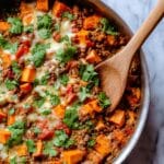 Southwest Ground Beef and Sweet Potato Skillet Recipe