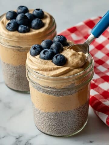 High-Protein Blueberry & Peanut Butter Chia Pudding Recipe