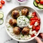 Greek Turkey Meatballs with Tzatziki Recipe