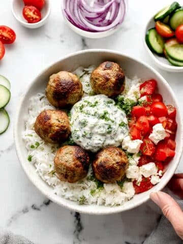 Greek Turkey Meatballs with Tzatziki Recipe