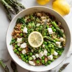 Spring Orzo Salad with Asparagus, Peas, and Goat Cheese Recipe