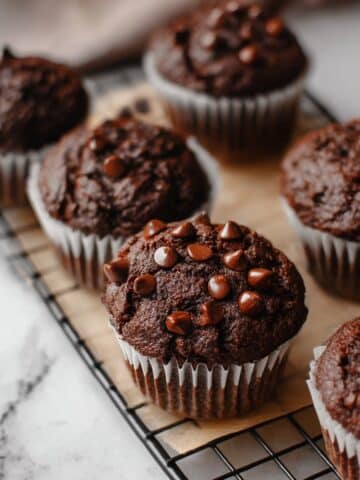 Double Chocolate Zucchini Muffins Recipe