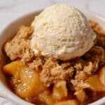 Single-Serving Apple Crumble with Vanilla Ice Cream Recipe