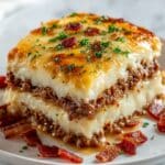 Cheesy Meatloaf with Mashed Potatoes Recipe