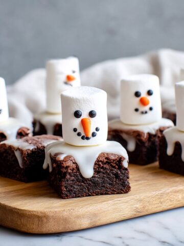 Melted Snowman Brownies Recipe