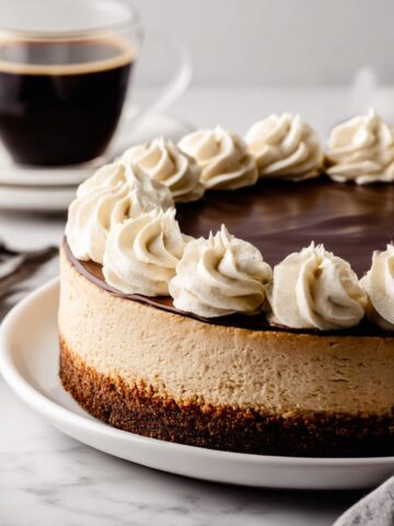 Coffee Cheesecake with Chocolate Espresso Ganache and Coffee Whipped Cream Recipe