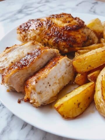 Sheet Pan Honey Glazed Chicken and Baby Yukon Gold Potatoes Recipe