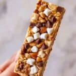 No-Bake Chocolate Chip Marshmallow Granola Bars Recipe