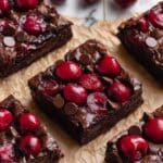 Roasted Chocolate Cherry Brownies Recipe