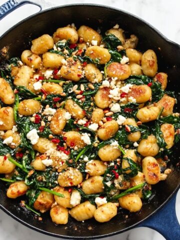 Pan Fried Gnocchi with Fennel, Tomato, Spinach, and Feta Recipe