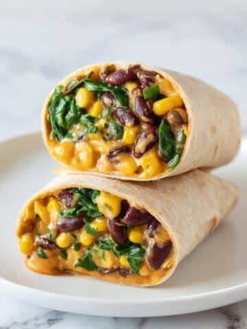 15 Minute Black Bean and Spinach Burritos Recipe