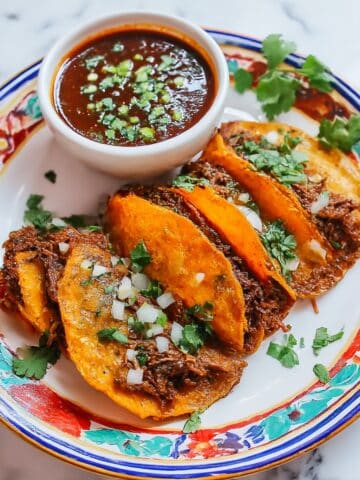 Authentic Birria Tacos with Tender Shredded Beef and Rich Chile Broth Recipe