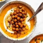 Roasted Carrot Soup with Za'atar Chickpeas Recipe