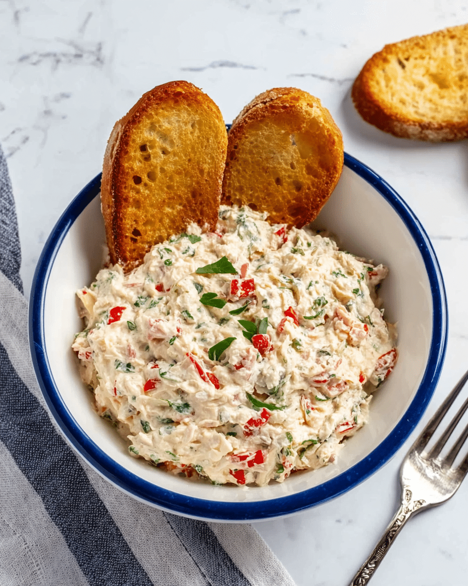 Creamy Tuna Salad with Red Bell Pepper and Fresh Herbs Recipe