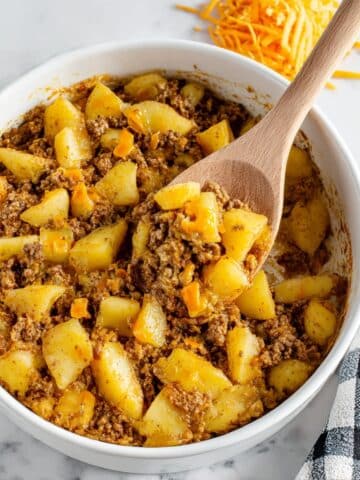 Hamburger Hash (Ground Beef and Potato Recipe) Recipe