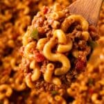 Hearty Ground Beef Goulash with Cheddar Cheese Recipe