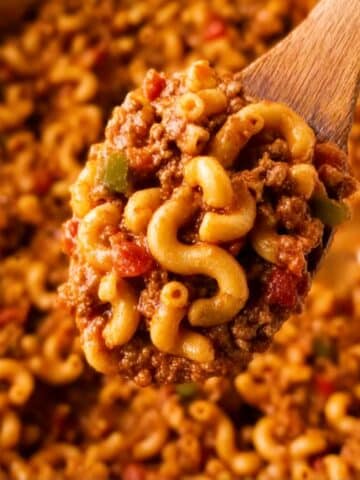 Hearty Ground Beef Goulash with Cheddar Cheese Recipe