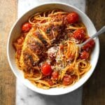 Garlic Tomato Chicken with Mozzarella Recipe