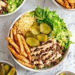 Burger Bowl with Crispy Potatoes and Spiced Beef Recipe