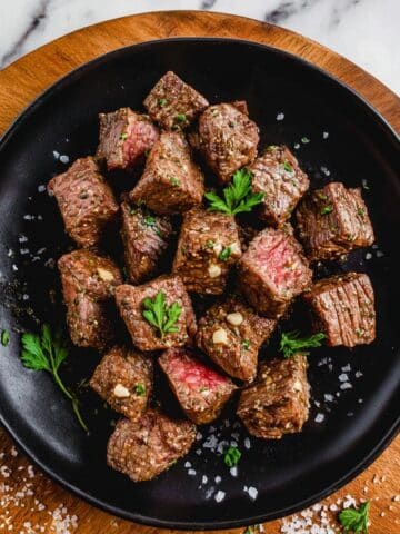 Air Fryer Garlic Butter Steak Bites Recipe