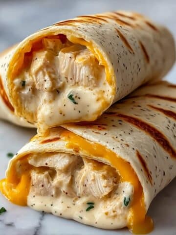 Cheesy Chicken Garlic Wraps Recipe