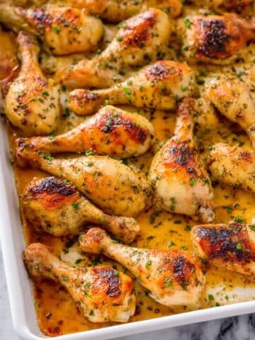 Baked Chicken Legs with Lemon Herb Marinade Recipe