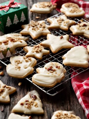 Pecan Sugar Cookies with Brown Butter Icing Recipe