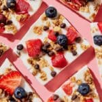 Breakfast Frozen Yogurt Bark with Strawberries, Blueberries, and Granola Recipe