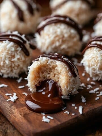 Coconut Cookie Balls with Chocolate Centers Recipe