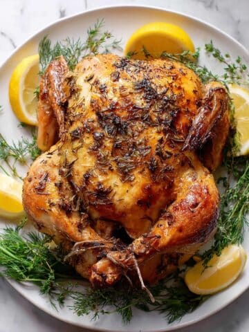 Roasted Whole Chicken with Garlic, Thyme, and Lemon Recipe