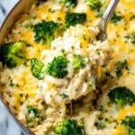 One Pot Cheesy Chicken Broccoli and Rice Casserole Recipe