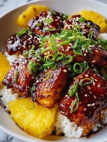 Sweet & Sticky Pineapple Bourbon Chicken Recipe