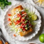 Air Fryer Chicken Chimichangas with Pico de Gallo and Avocado Recipe