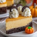 Pumpkin Cheesecake with Gingersnap Crust and Spiced Whipped Topping Recipe