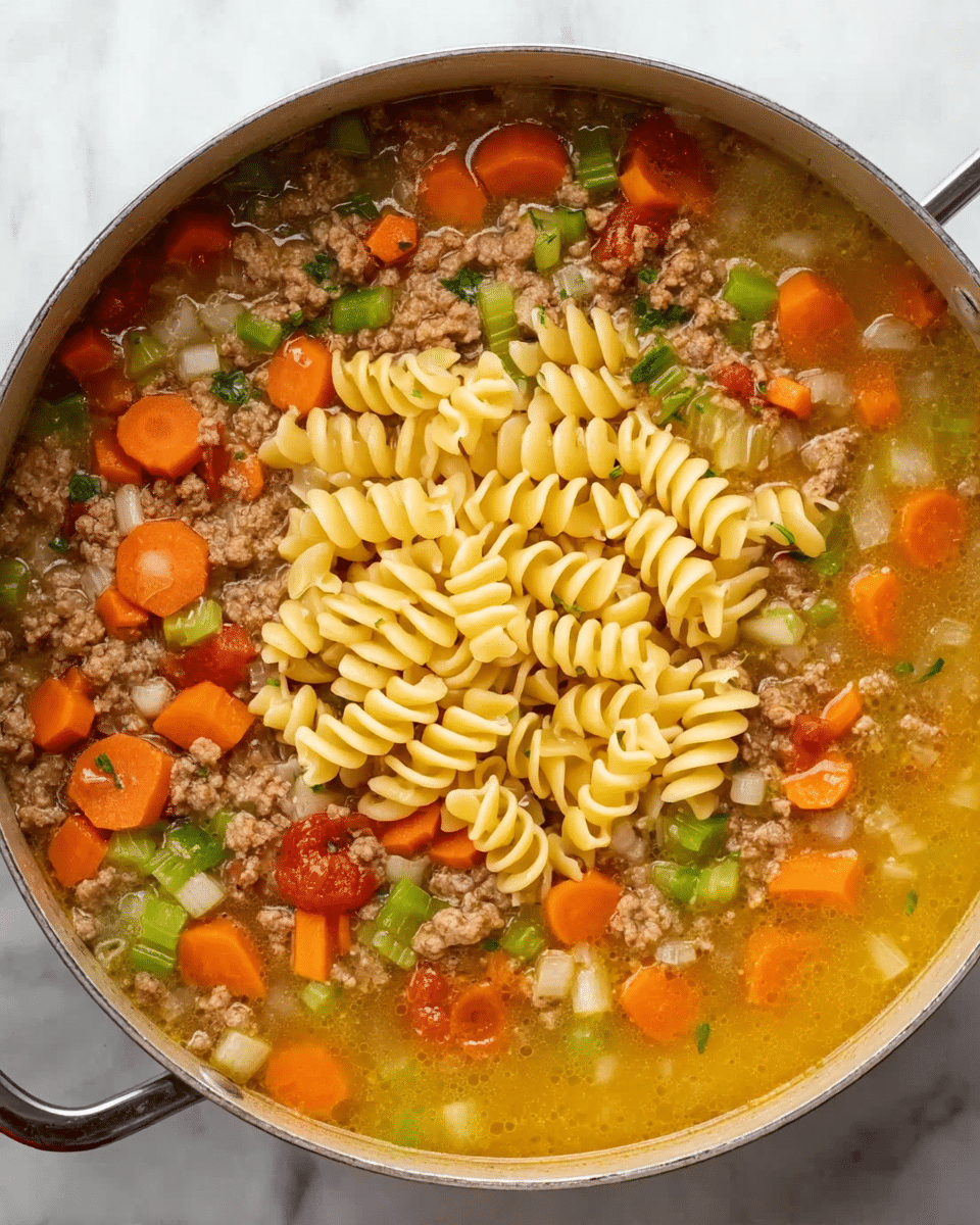 Hearty Hamburger Noodle Soup Recipe