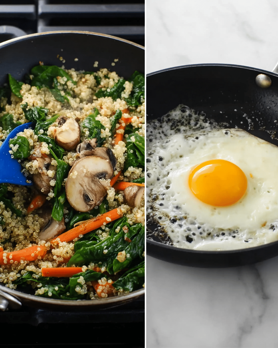 Savory High Protein Quinoa Breakfast Bowl Recipe