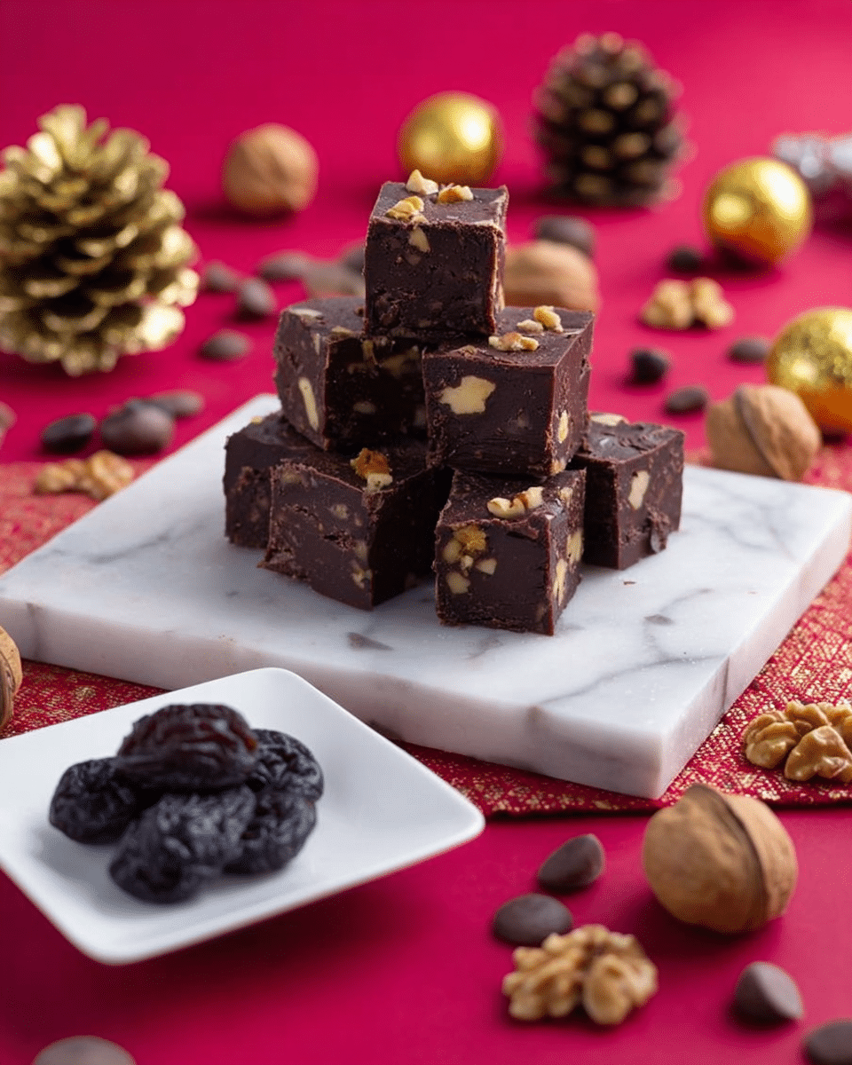 Microwave Chocolate Fudge with Nuts Recipe