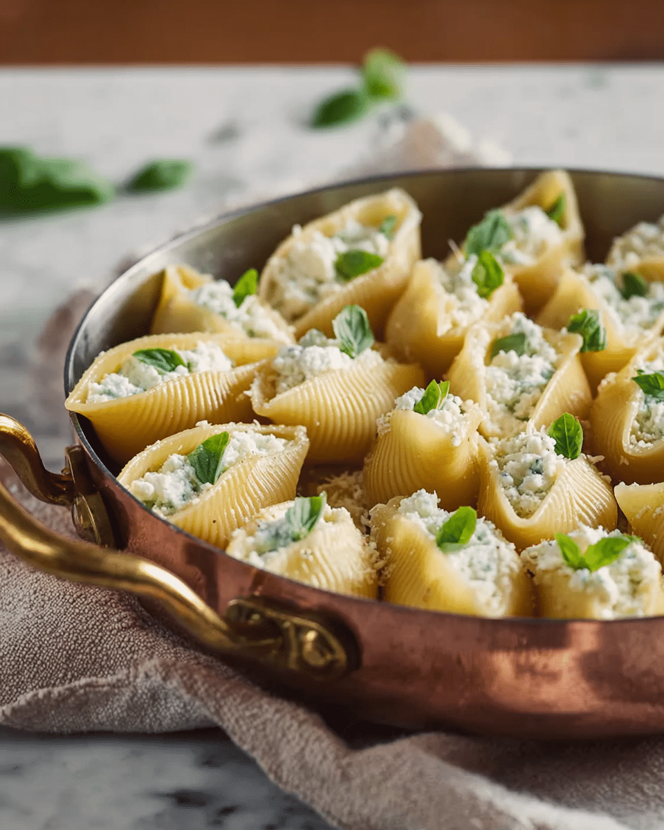 Easy Spinach & Ricotta Stuffed Shells Recipe
