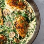 Creamy Chicken Florentine with Mushrooms and Spinach Recipe