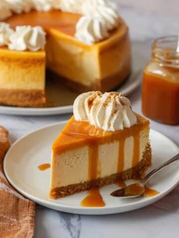 Pumpkin Cheesecake with Butterscotch Sauce Recipe