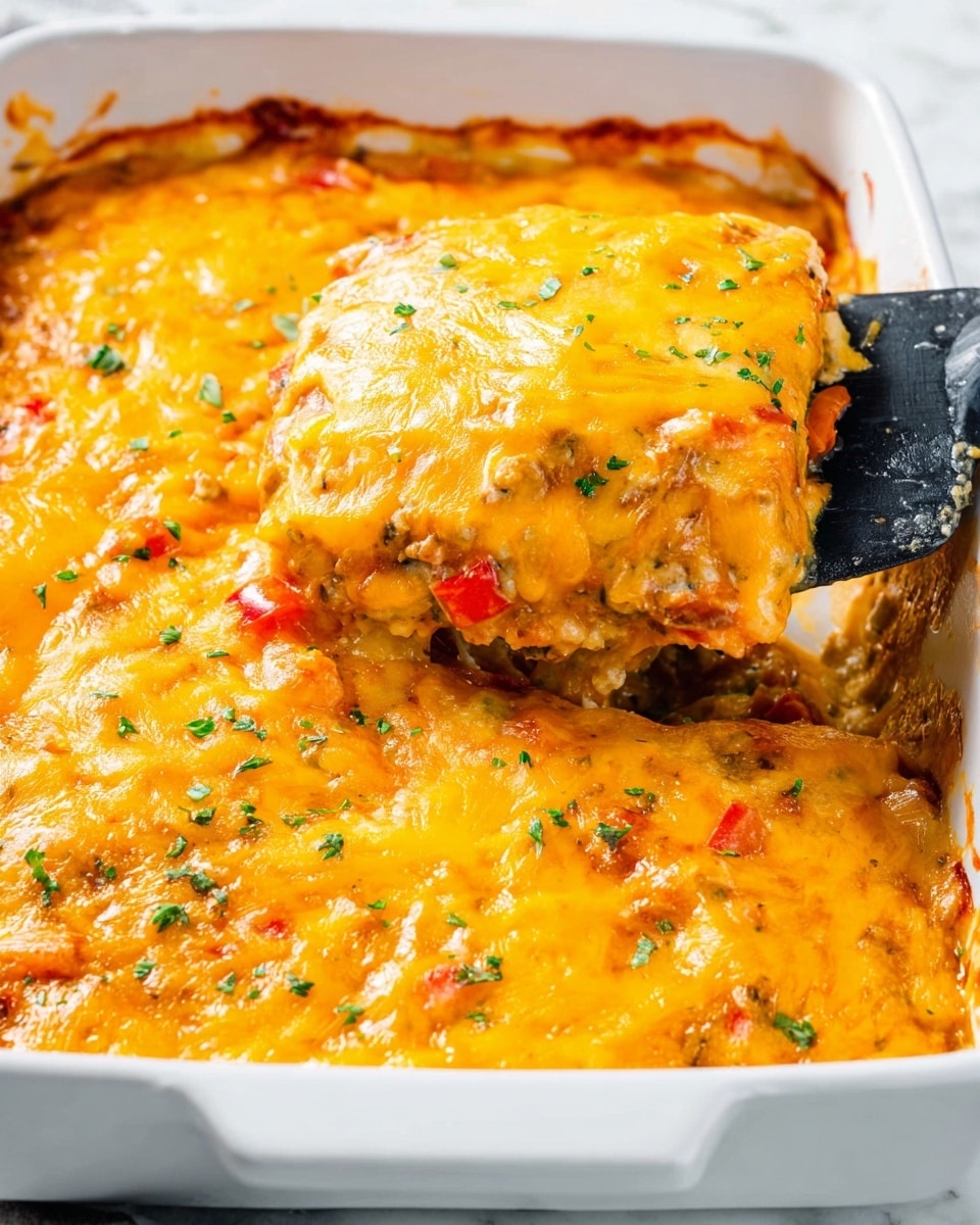 The image shows a series of 12 steps for making a layered casserole in a white rectangular baking dish against a white marbled surface. Step 1 and 2 show a cooked mix of finely chopped white, orange, and red vegetables in a black skillet that is slightly thickened by step 4 when mixed with a red sauce and creamy ingredients in a glass bowl (step 3). In step 5, the skillet mixture is spread evenly as a smooth, thick orange base in the dish. Step 6 adds a layer of shredded white meat chicken on top. Step 7 spreads another thin layer of the orange vegetable sauce mix over the chicken. Step 8 is a thick layer of shredded bright yellow-orange cheddar cheese spread evenly. Step 9 adds a layer of six overlapping, light yellow tortilla halves arranged in two rows in the dish. Step 10 covers the tortillas with more shredded cheddar cheese. Step 11 shows the dish after baking with a bubbly golden melted cheese layer. Step 12 is similar, adding small green herb sprinkles scattered evenly on top of the melted cheese, creating a fresh finish. Photo taken with an iphone --ar 4:5 --v 7