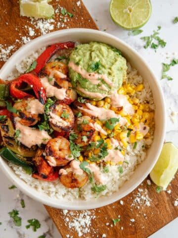 Shrimp Fajita Bowls With Chipotle Sauce Recipe