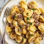 Cheesesteak Tortellini Skillet Recipe