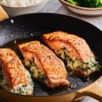 Creamy Spinach Stuffed Salmon Recipe