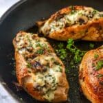 Mushroom and Herb Cream Cheese Stuffed Chicken Breasts Recipe
