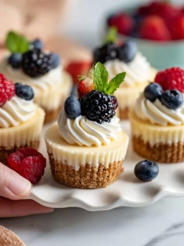 Mini Cheesecakes with Graham Cracker Crust Recipe