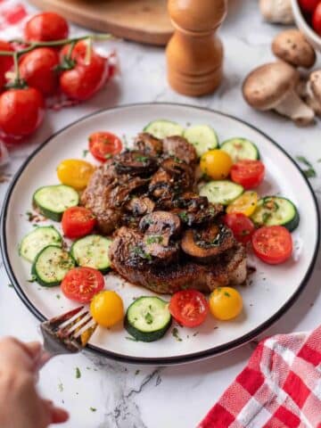 Steak and Mushrooms with Balsamic Sauce Recipe